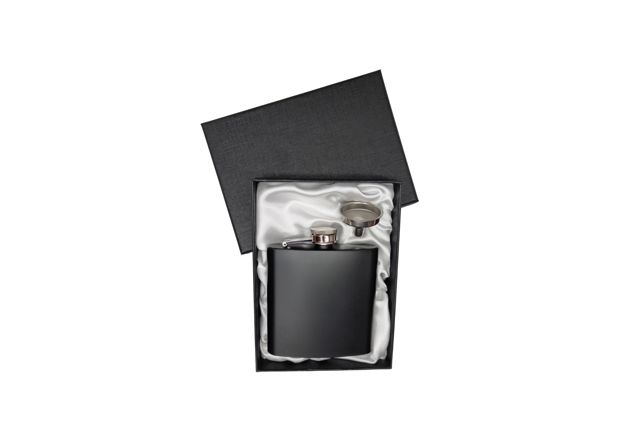 Stainless Steel Hip Flask (6oz) Personalised Gift Set