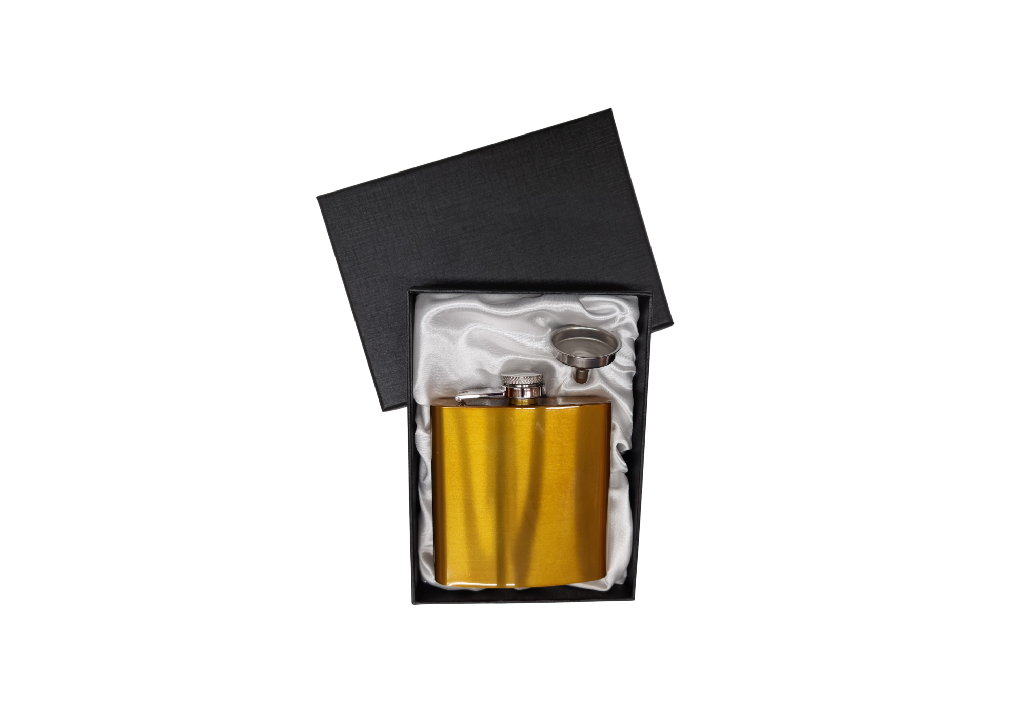 Stainless Steel Hip Flask (6oz) Personalised Gift Set