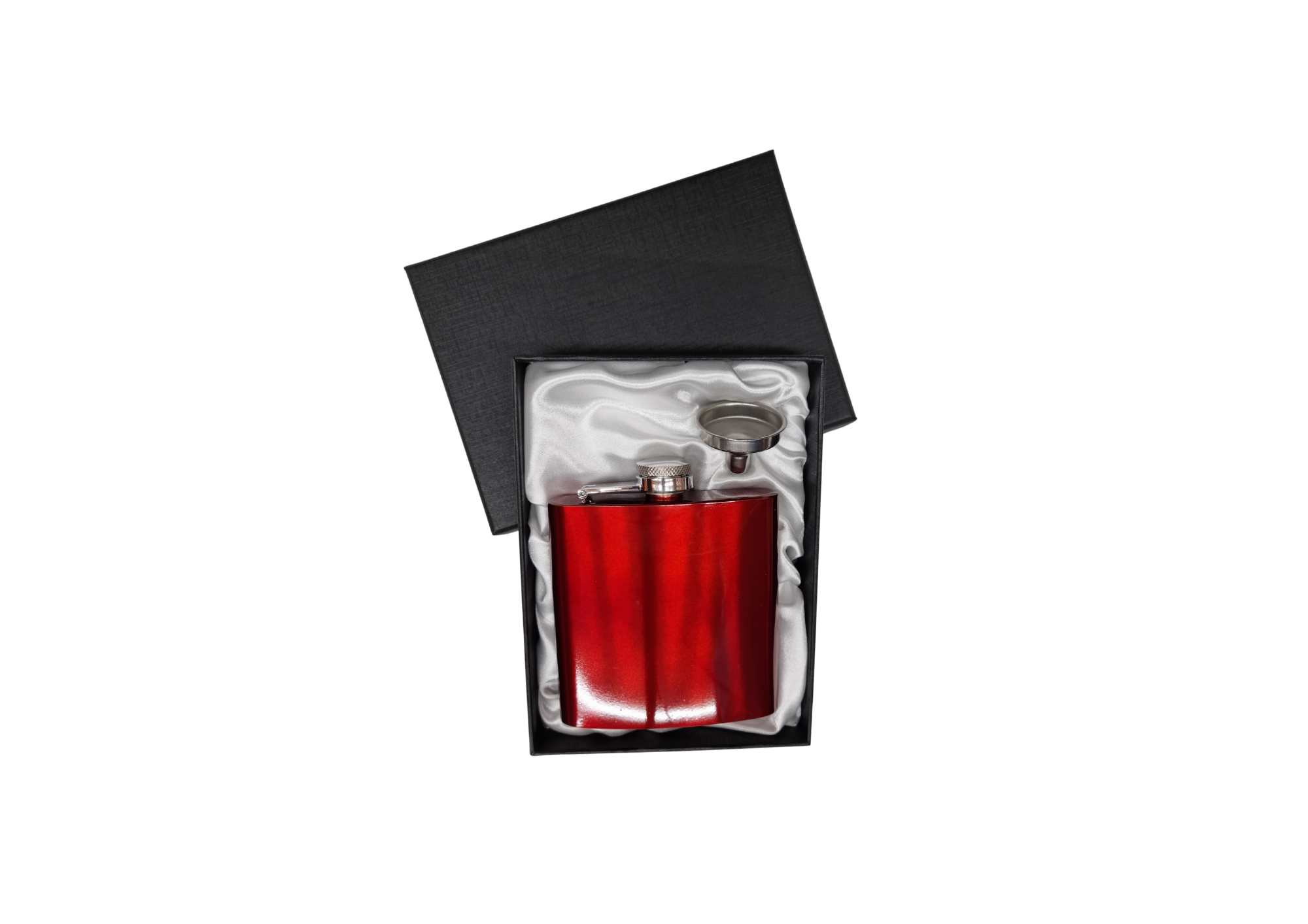 Stainless Steel Hip Flask (6oz) Personalised Gift Set