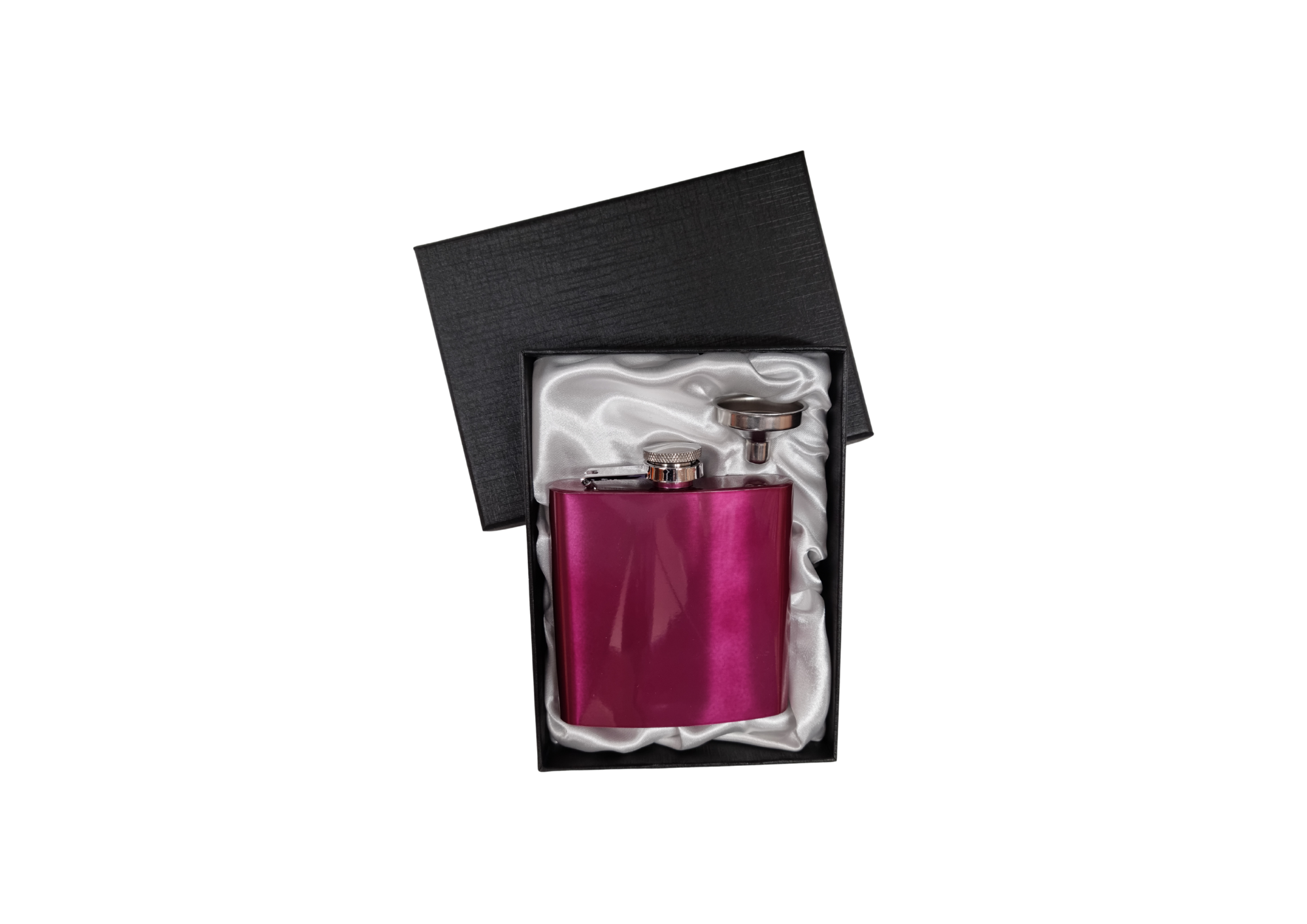 Stainless Steel Hip Flask (6oz) Personalised Gift Set